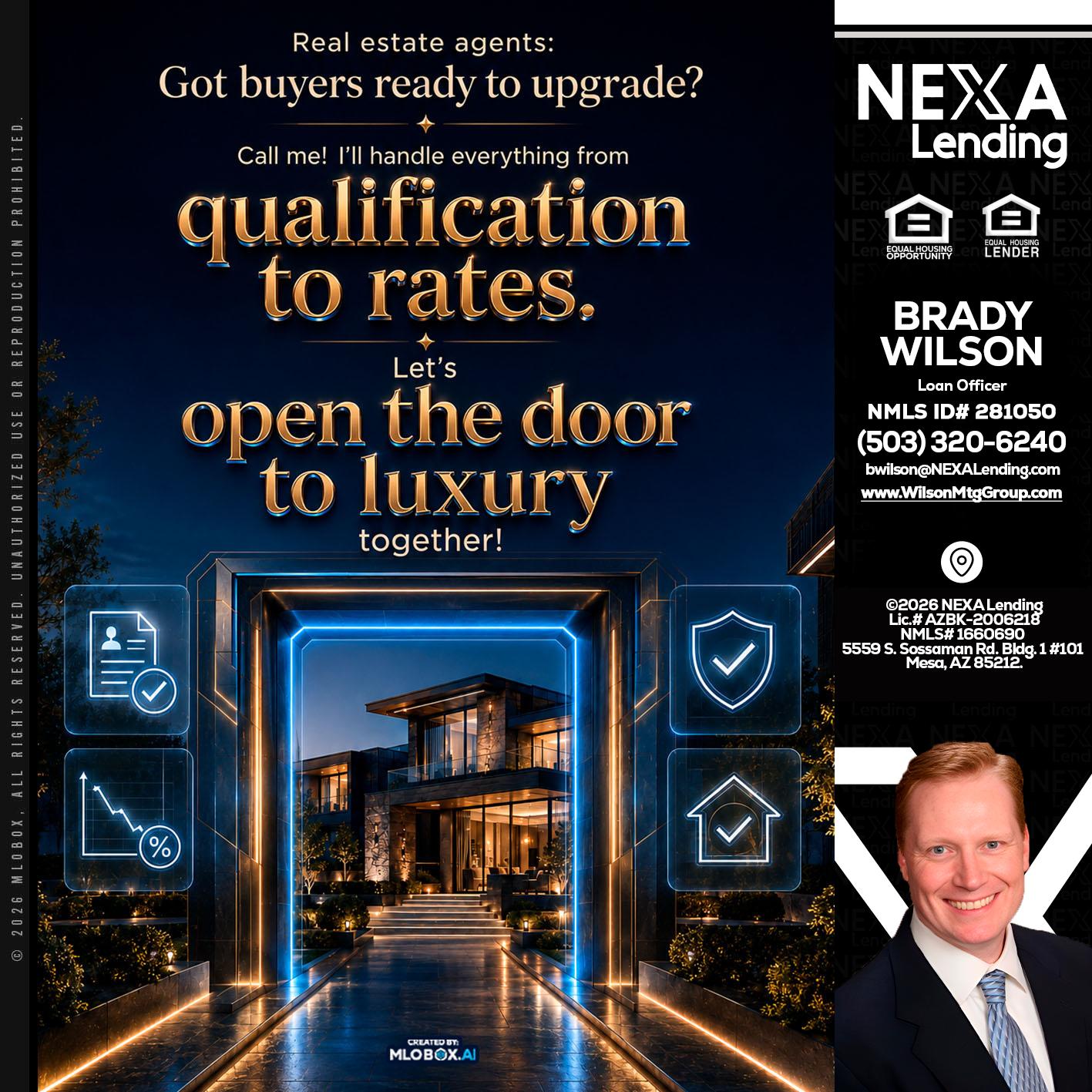 QUALIFICATION TO RATES - Brady Wilson -Branch Manager