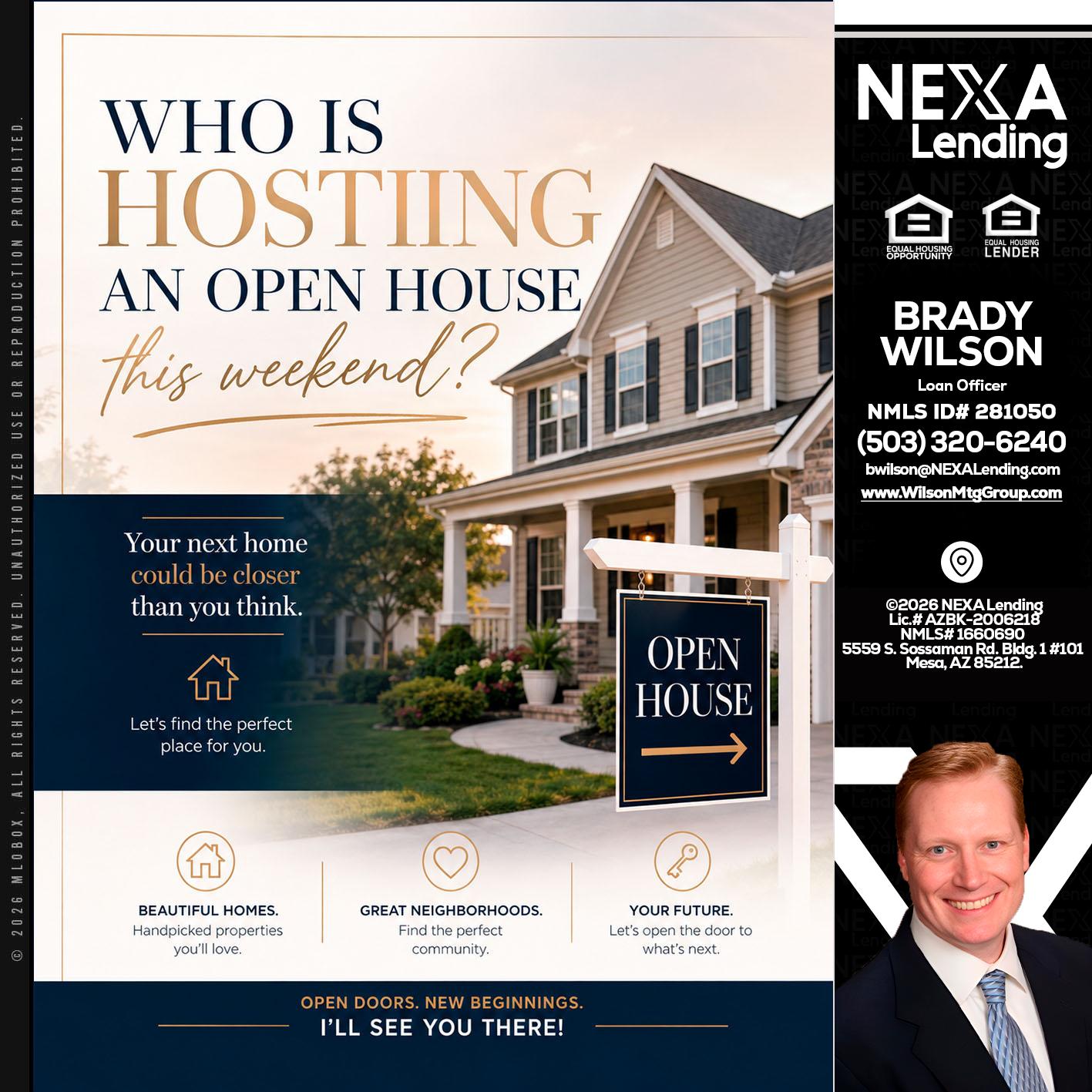 WHOS HOSTING - Brady Wilson -Branch Manager