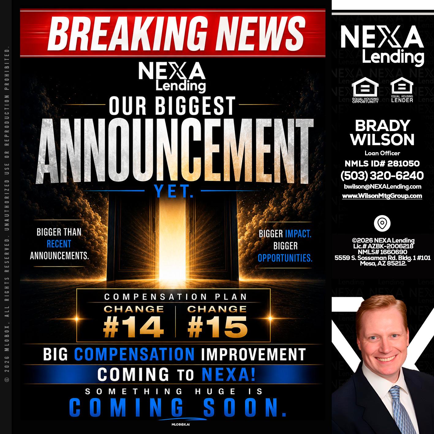 BREAKING NEWS - Brady Wilson -Branch Manager
