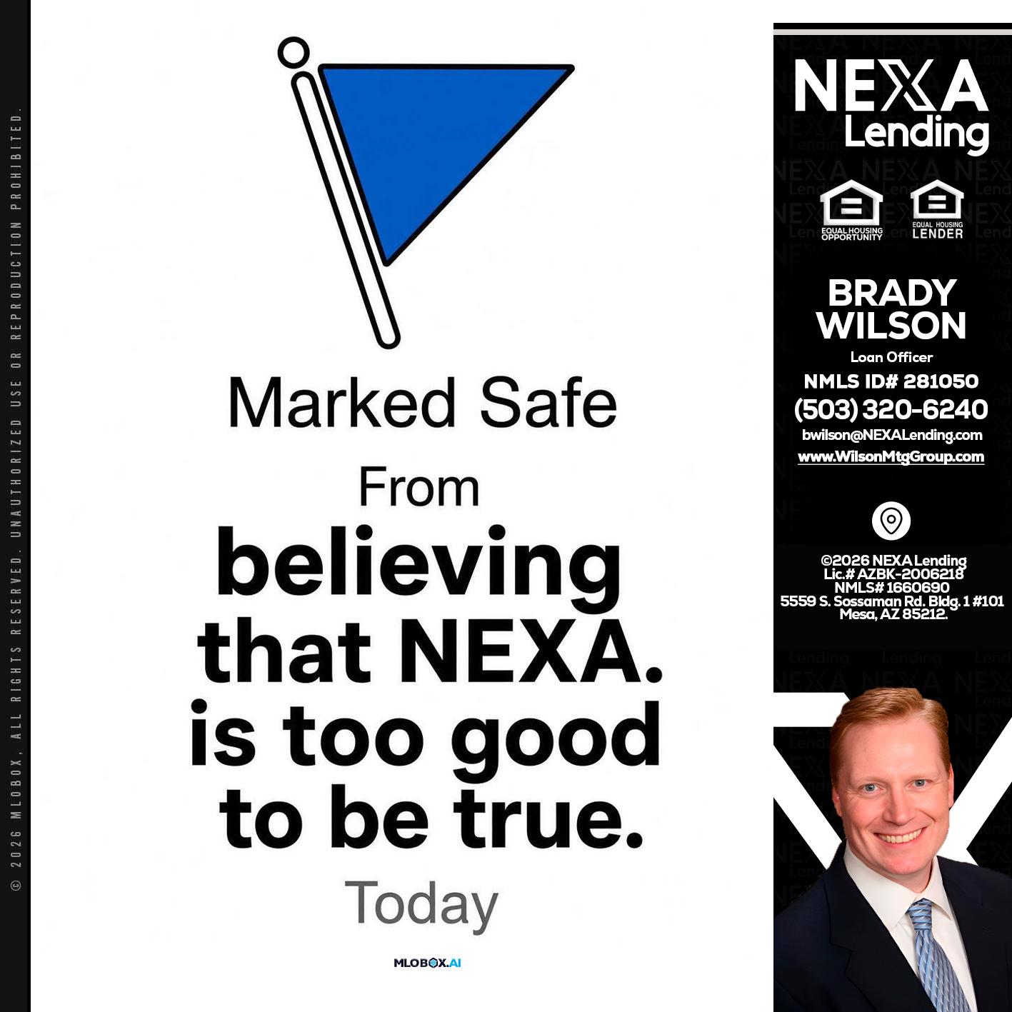 MARKED SAFE - Brady Wilson -Branch Manager