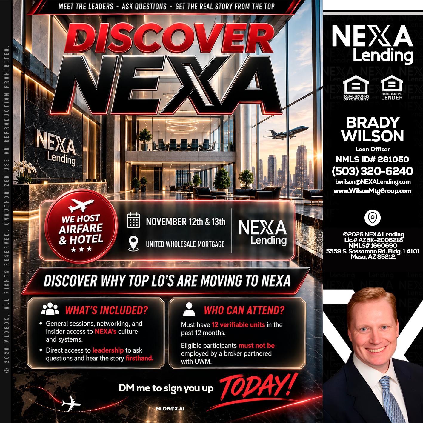 DISCOVER NEXA - Brady Wilson -Branch Manager