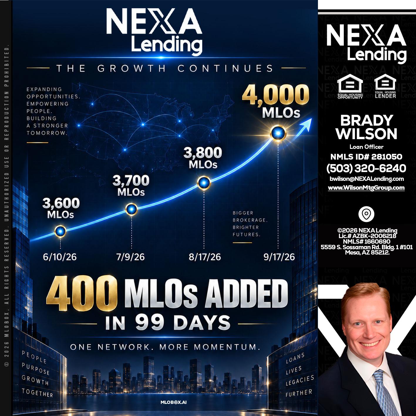 NEXA Lending 4000 MLOs - Brady Wilson -Branch Manager