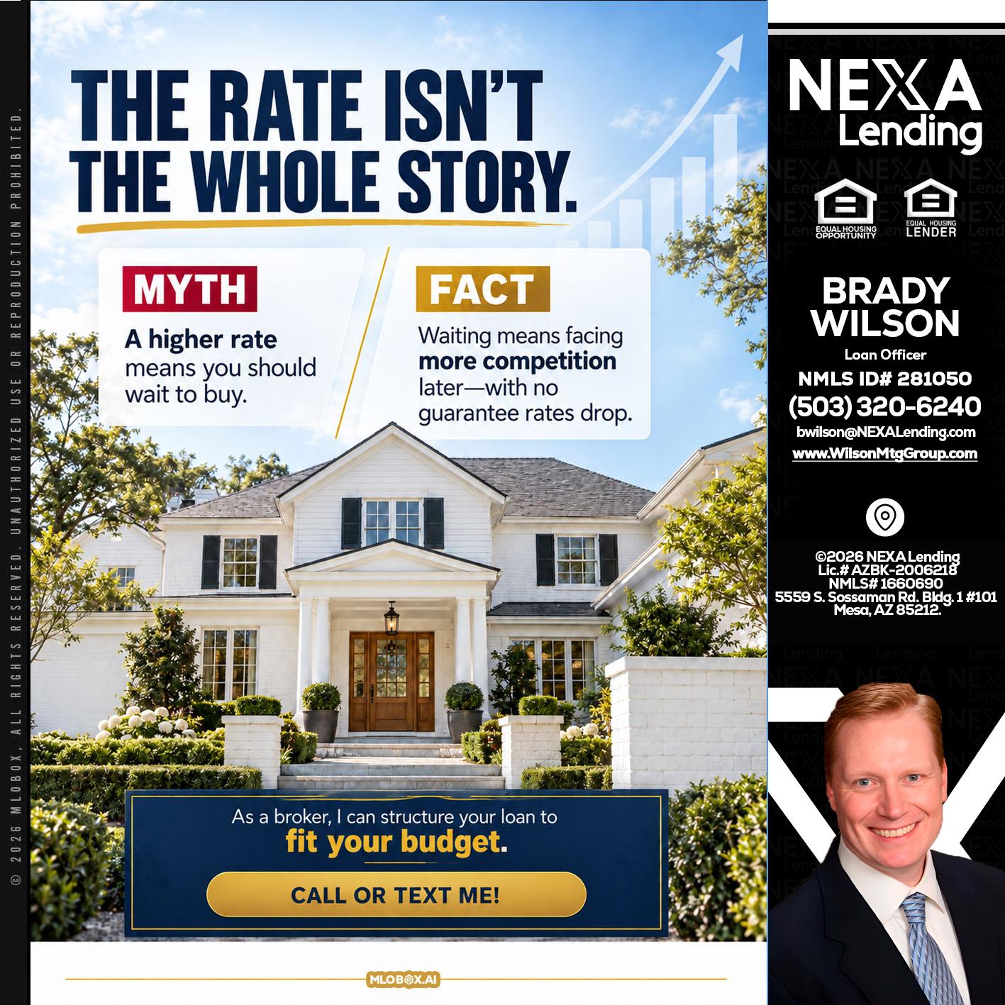 THE RATE ISNT - Brady Wilson -Branch Manager