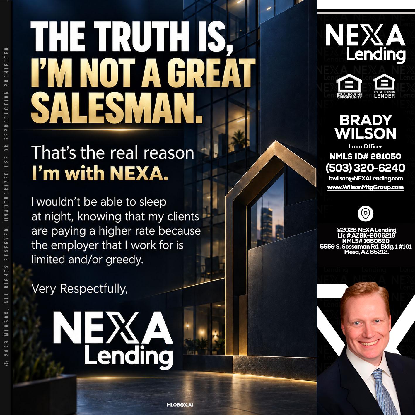 THE TRUTH IS - Brady Wilson -Branch Manager