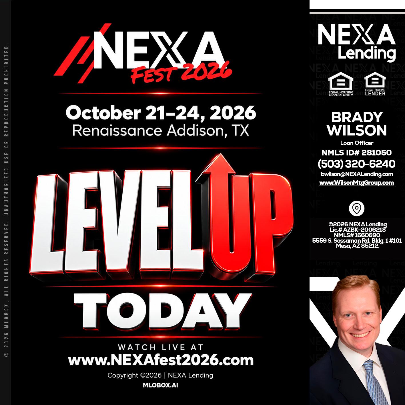LEVEL UP TODAY - Brady Wilson -Branch Manager
