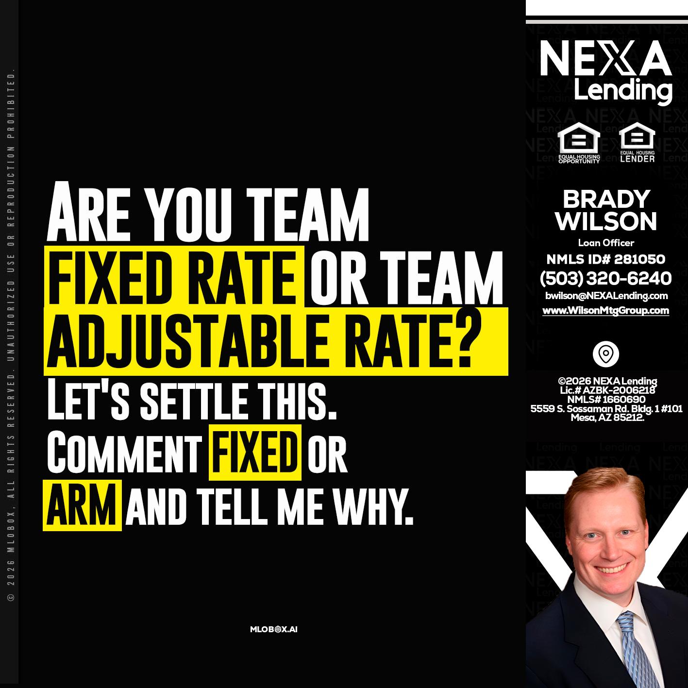 ARE YOU TEAM - Brady Wilson -Branch Manager