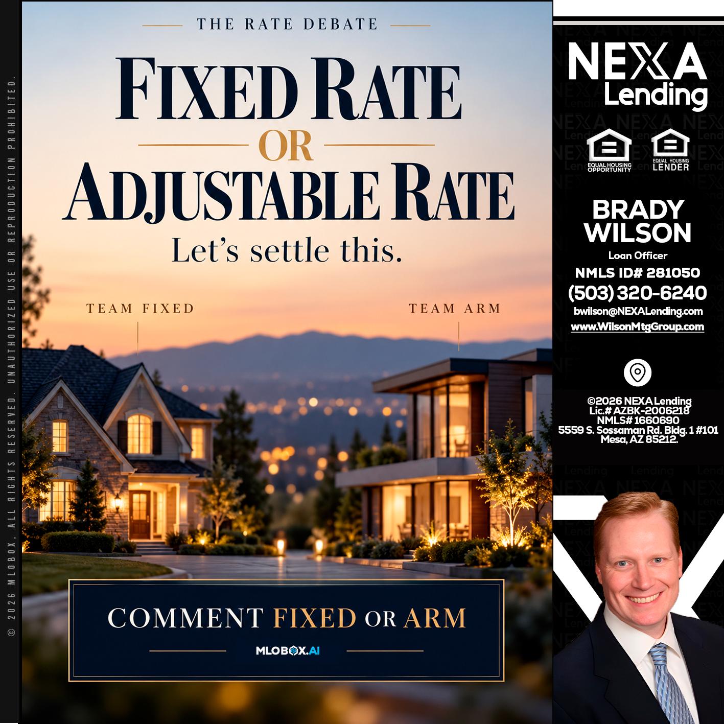 FIXED RATE - Brady Wilson -Branch Manager