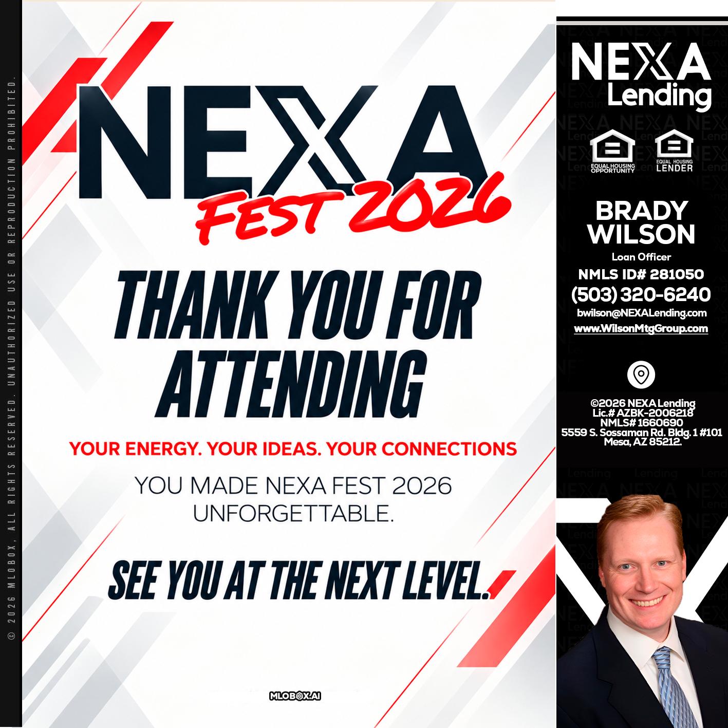 NEXA FEST 2026 - Brady Wilson -Branch Manager